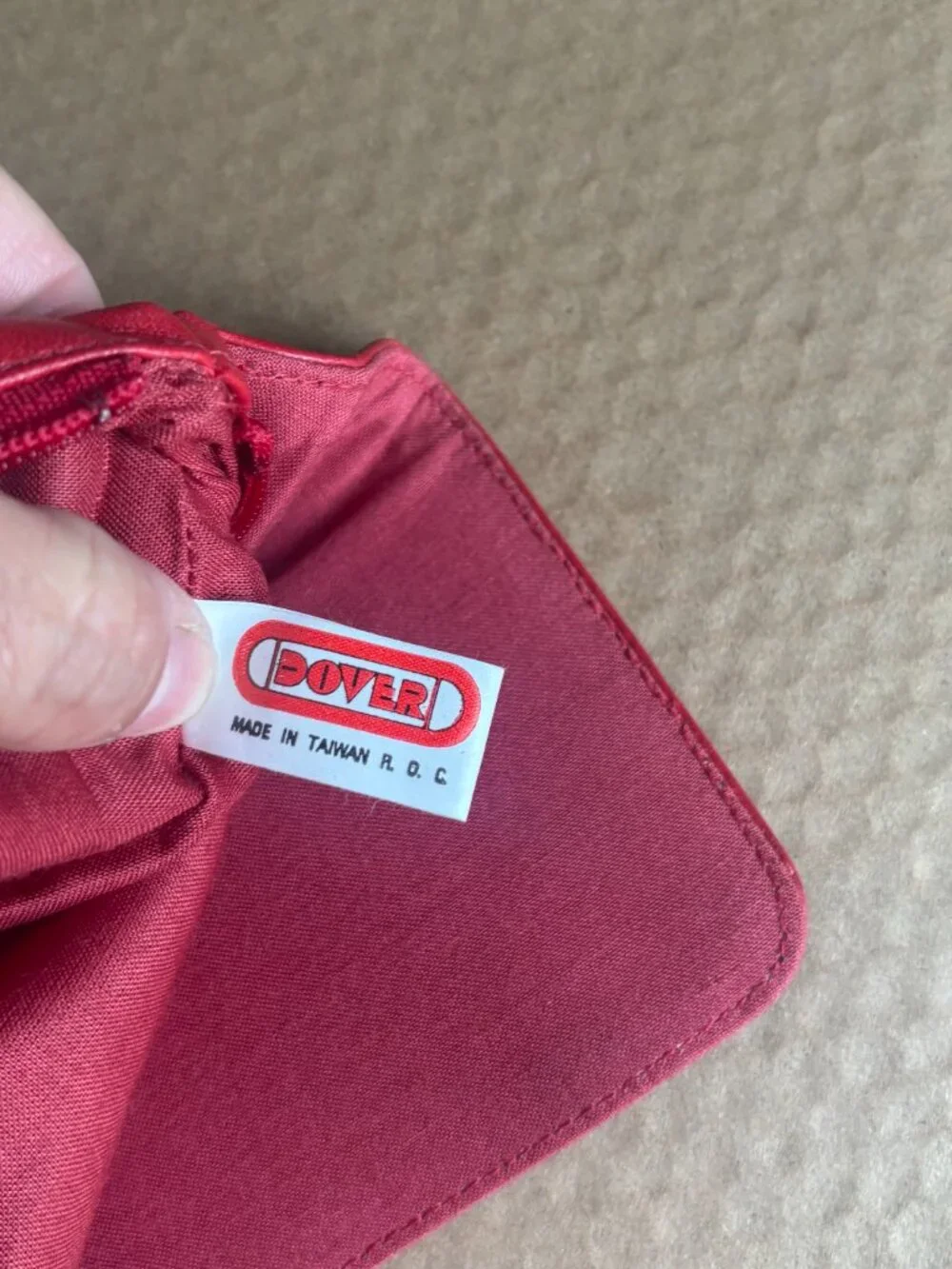 Retro Vintage 1980s Cherry Red Leather Clutch